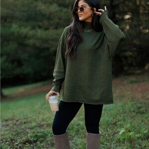 Cozy Olive Green Sweater